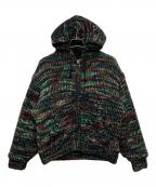 SUPREMEシュプリーム）の古着「Faux Shearling Lined Zip Up Hooded Sweater」｜ブラック×グリーン