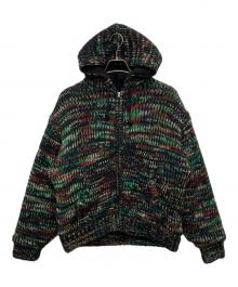SUPREME（シュプリーム）の古着「Faux Shearling Lined Zip Up Hooded Sweater」｜ブラック×グリーン