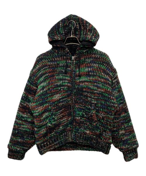 SUPREME（シュプリーム）SUPREME (シュプリーム) Faux Shearling Lined Zip Up Hooded Sweater ブラック×グリーン サイズ:Sの古着・服飾アイテム