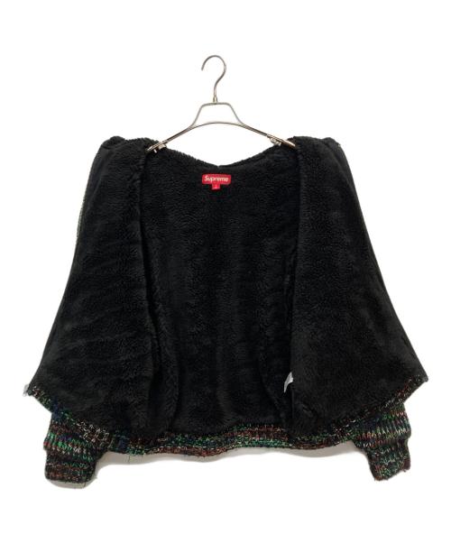 SUPREME（シュプリーム）SUPREME (シュプリーム) Faux Shearling Lined Zip Up Hooded Sweater ブラック×グリーン サイズ:Sの古着・服飾アイテム