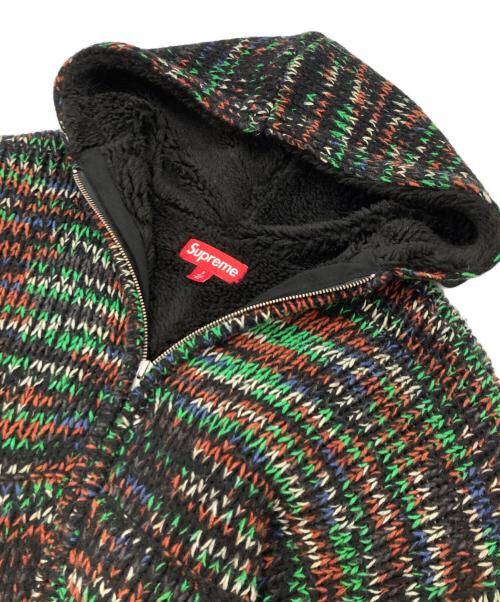 SUPREME（シュプリーム）SUPREME (シュプリーム) Faux Shearling Lined Zip Up Hooded Sweater ブラック×グリーン サイズ:Sの古着・服飾アイテム