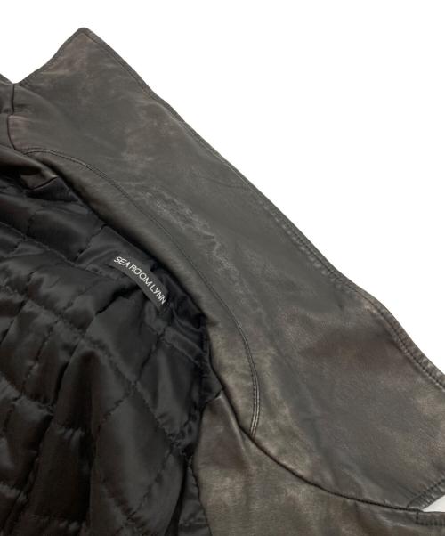 Sea Room lynn（シールームリン）Sea Room lynn (シールームリン) Vintage ECOレザーBIGライダース レザージャケット ブラック サイズ:Mの古着・服飾アイテム