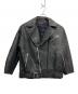 Sea Room lynn（シールームリン）の古着「Vintage ECOレザーBIGライダース レザージャケット」｜ブラック