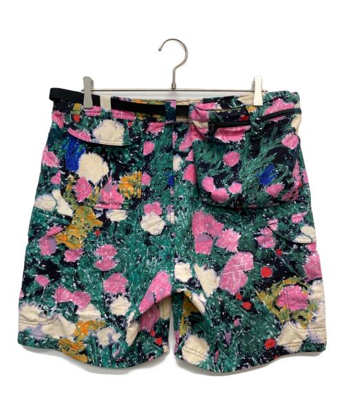 THE NORTH FACE（ザ ノース フェイス）THE NORTH FACE (ザ ノース フェイス) SUPREME (シュプリーム) Trekking Packable Belted Short ピンク×グリーン サイズ:Ｍの古着・服飾アイテム