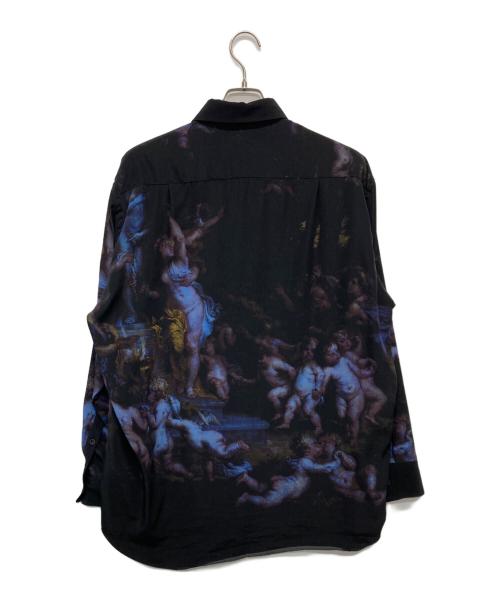 LAD MUSICIAN（ラッドミュージシャン）LAD MUSICIAN (ラッドミュージシャン) DECHINE BIG SHIRT INKJET ANGELS/2119-114 ブラック サイズ:44の古着・服飾アイテム