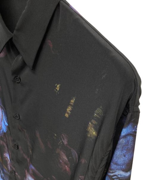 LAD MUSICIAN（ラッドミュージシャン）LAD MUSICIAN (ラッドミュージシャン) DECHINE BIG SHIRT INKJET ANGELS/2119-114 ブラック サイズ:44の古着・服飾アイテム