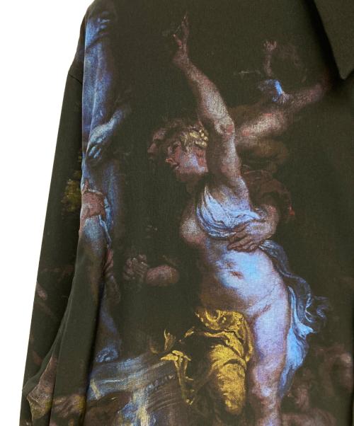 LAD MUSICIAN（ラッドミュージシャン）LAD MUSICIAN (ラッドミュージシャン) DECHINE BIG SHIRT INKJET ANGELS/2119-114 ブラック サイズ:44の古着・服飾アイテム