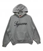 SUPREMEシュプリーム）の古着「Raised Script Hooded Sweatshirt」｜グレー