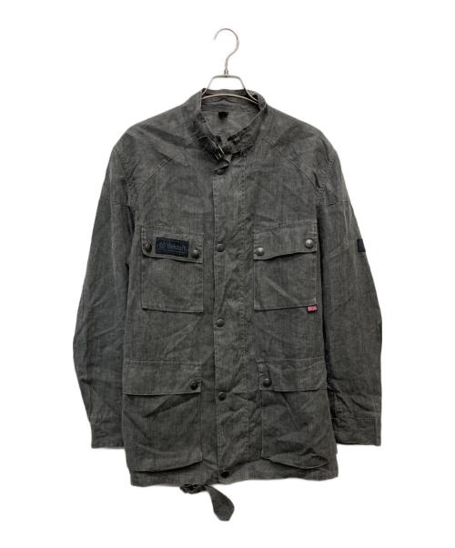 BELSTAFF（ベルスタッフ）BELSTAFF (ベルスタッフ) ブラックリネンジャケット グレー サイズ:ＸＬの古着・服飾アイテム