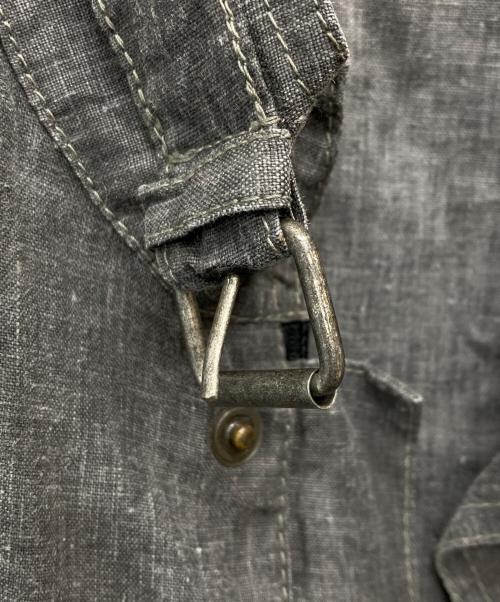 BELSTAFF（ベルスタッフ）BELSTAFF (ベルスタッフ) ブラックリネンジャケット グレー サイズ:ＸＬの古着・服飾アイテム