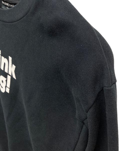 BALENCIAGA（バレンシアガ）BALENCIAGA (バレンシアガ) THINK BIG スウェット/508241 TYK62 ブラック サイズ:L0の古着・服飾アイテム