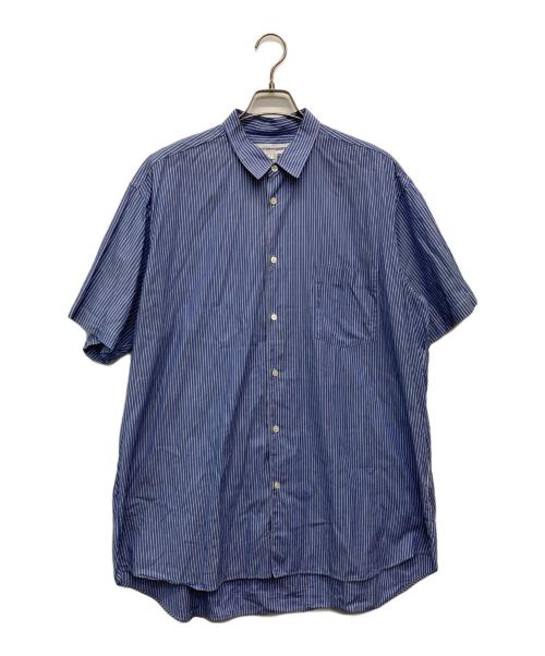 COMME des GARCONS SHIRT（コムデギャルソンシャツ）COMME des GARCONS SHIRT (コムデギャルソンシャツ) S/Sストライプシャツ ブルー サイズ:Lの古着・服飾アイテム