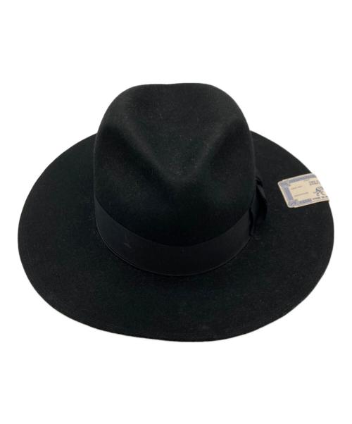 THE H.W.DOG&CO.（エイチダブリュードッグアンドコー）THE H.W.DOG&CO. (エイチダブリュードッグアンドコー) FRONT-H ウールハット ブラック サイズ:38の古着・服飾アイテム