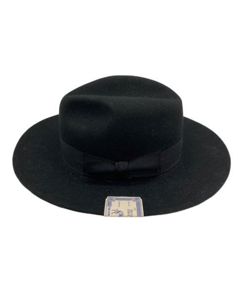 THE H.W.DOG&CO.（エイチダブリュードッグアンドコー）THE H.W.DOG&CO. (エイチダブリュードッグアンドコー) FRONT-H ウールハット ブラック サイズ:38の古着・服飾アイテム