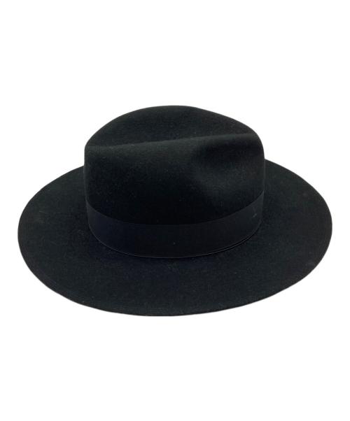 THE H.W.DOG&CO.（エイチダブリュードッグアンドコー）THE H.W.DOG&CO. (エイチダブリュードッグアンドコー) FRONT-H ウールハット ブラック サイズ:38の古着・服飾アイテム