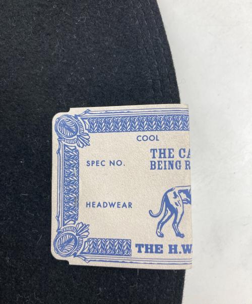 THE H.W.DOG&CO.（エイチダブリュードッグアンドコー）THE H.W.DOG&CO. (エイチダブリュードッグアンドコー) FRONT-H ウールハット ブラック サイズ:38の古着・服飾アイテム