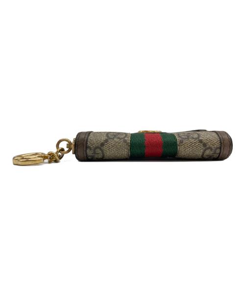 GUCCI（グッチ）GUCCI (グッチ) シェリーラインGGキャンバスPVCキーケース ブラウンの古着・服飾アイテム