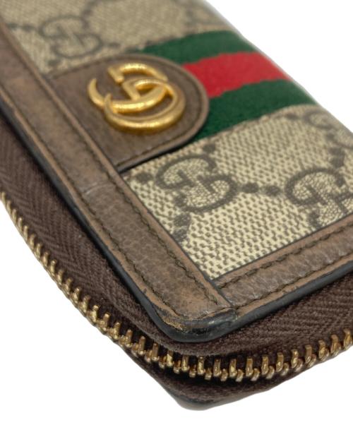 GUCCI（グッチ）GUCCI (グッチ) シェリーラインGGキャンバスPVCキーケース ブラウンの古着・服飾アイテム