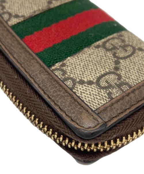 GUCCI（グッチ）GUCCI (グッチ) シェリーラインGGキャンバスPVCキーケース ブラウンの古着・服飾アイテム