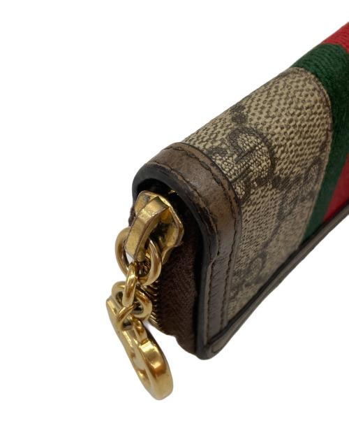 GUCCI（グッチ）GUCCI (グッチ) シェリーラインGGキャンバスPVCキーケース ブラウンの古着・服飾アイテム