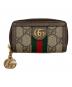 GUCCI（グッチ）の古着「シェリーラインGGキャンバスPVCキーケース」｜ブラウン