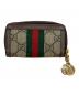 GUCCI (グッチ) シェリーラインGGキャンバスPVCキーケース ブラウン：18000円