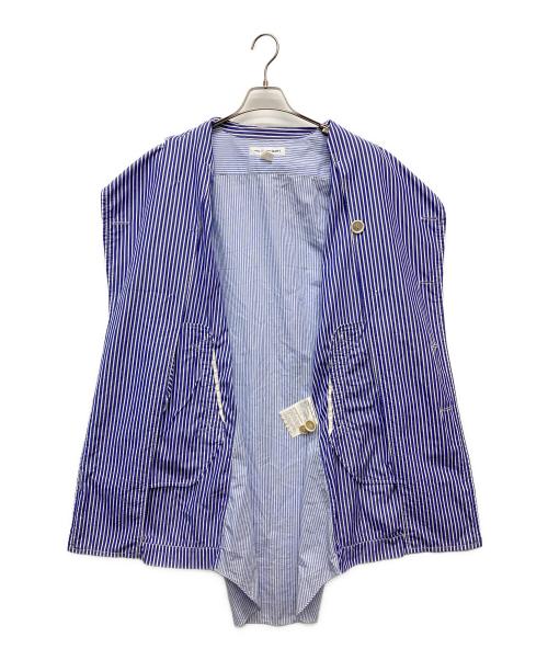 COMME des GARCONS SHIRT（コムデギャルソンシャツ）COMME des GARCONS SHIRT (コムデギャルソンシャツ) ストライプシャツトレンチコート ブルー サイズ:Mの古着・服飾アイテム