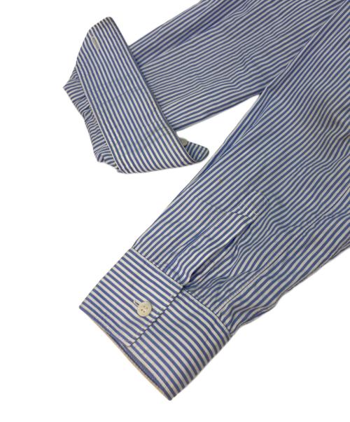 COMME des GARCONS SHIRT（コムデギャルソンシャツ）COMME des GARCONS SHIRT (コムデギャルソンシャツ) ストライプシャツトレンチコート ブルー サイズ:Mの古着・服飾アイテム
