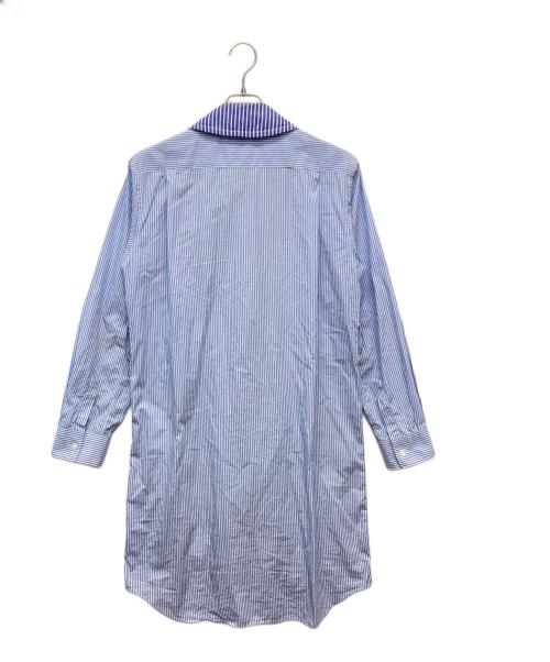 COMME des GARCONS SHIRT（コムデギャルソンシャツ）COMME des GARCONS SHIRT (コムデギャルソンシャツ) ストライプシャツトレンチコート ブルー サイズ:Mの古着・服飾アイテム