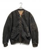 DIESELディーゼル）の古着「D-WELTIK デニムMA-1 フライトジャケット」｜グレー