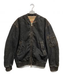 DIESEL（ディーゼル）の古着「D-WELTIK デニムMA-1 フライトジャケット」｜グレー