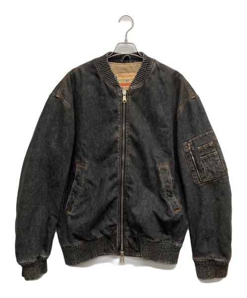 DIESEL（ディーゼル）DIESEL (ディーゼル) D-WELTIK デニムMA-1 フライトジャケット グレー サイズ:Mの古着・服飾アイテム