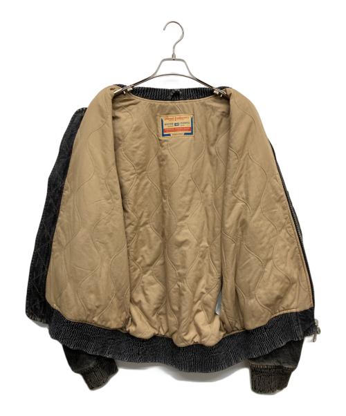 DIESEL（ディーゼル）DIESEL (ディーゼル) D-WELTIK デニムMA-1 フライトジャケット グレー サイズ:Mの古着・服飾アイテム