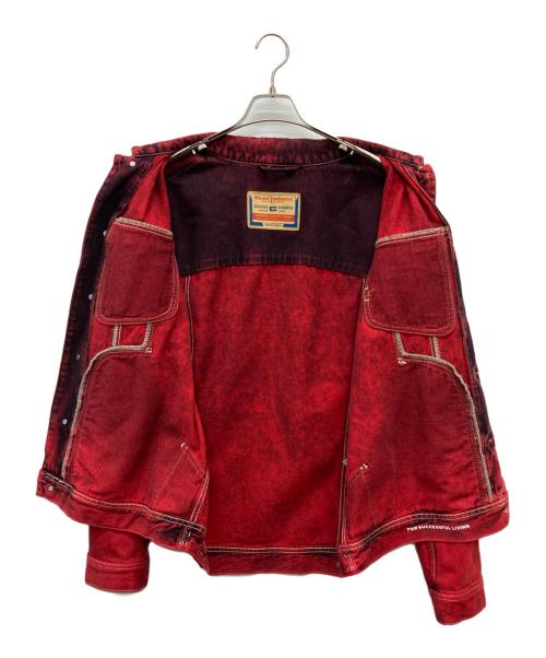 DIESEL（ディーゼル）DIESEL (ディーゼル) Denim Jackets CL-D-RILEY レッド サイズ:Lの古着・服飾アイテム