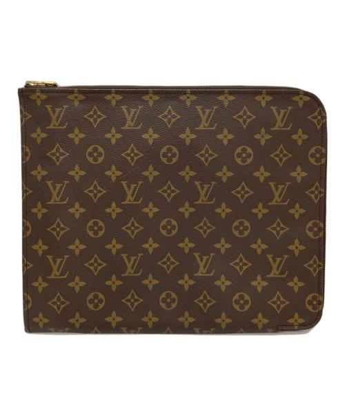 LOUIS VUITTON（ルイ ヴィトン）LOUIS VUITTON (ルイ ヴィトン) ポッシュ・ドキュマン・クラッチバッグ ブラウン サイズ:なしの古着・服飾アイテム