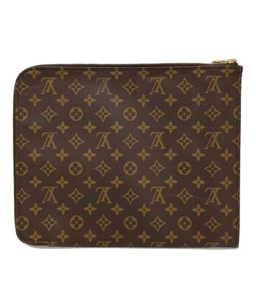 LOUIS VUITTON（ルイ ヴィトン）LOUIS VUITTON (ルイ ヴィトン) ポッシュ・ドキュマン・クラッチバッグ ブラウン サイズ:なしの古着・服飾アイテム