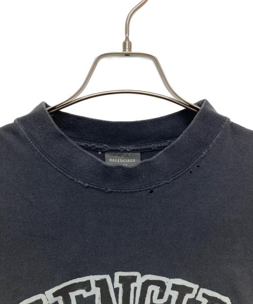 BALENCIAGA（バレンシアガ）BALENCIAGA (バレンシアガ) College T-Shirt Dirty ブラック サイズ:Ｌの古着・服飾アイテム