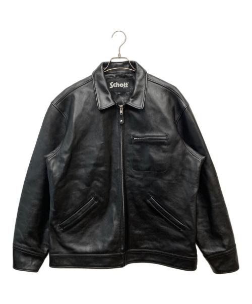 Schott（ショット）Schott (ショット) LEATHER TRACKER JACKET ブラック サイズ:XLの古着・服飾アイテム