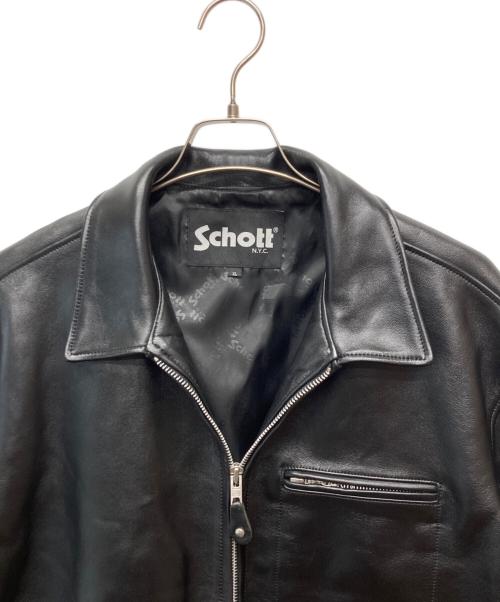Schott（ショット）Schott (ショット) LEATHER TRACKER JACKET ブラック サイズ:XLの古着・服飾アイテム