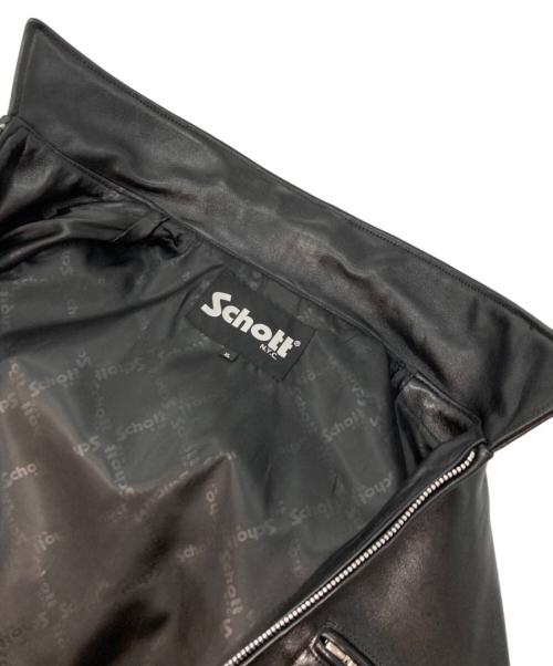 Schott（ショット）Schott (ショット) LEATHER TRACKER JACKET ブラック サイズ:XLの古着・服飾アイテム