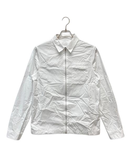 PRADA（プラダ）PRADA (プラダ) トライアングルパッチジップシャツ ホワイト サイズ:Sの古着・服飾アイテム