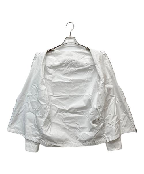 PRADA（プラダ）PRADA (プラダ) トライアングルパッチジップシャツ ホワイト サイズ:Sの古着・服飾アイテム