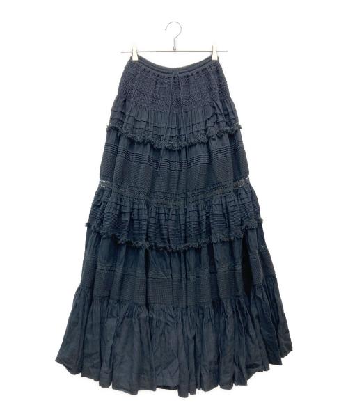 CHAOS（カオス）CHAOS (カオス) ガゼットクロススカート ブラック サイズ:Fの古着・服飾アイテム