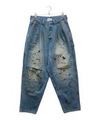 doubletダブレット）の古着「DENIM PAINTER PANTS」｜ブルー