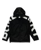 BURBERRYバーバリー）の古着「サイドロゴプリントナイロンフーデッドブルゾン」｜ブラック