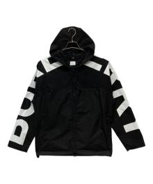 BURBERRY（バーバリー）の古着「サイドロゴプリントナイロンフーデッドブルゾン」｜ブラック
