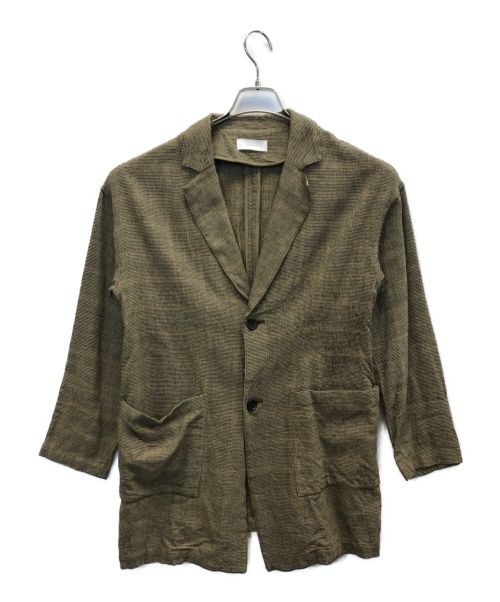 KAGURE（カグレ）KAGURE (カグレ) ウールリネンテーラージャケット ブラウン サイズ:FREEの古着・服飾アイテム