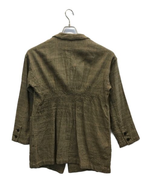 KAGURE（カグレ）KAGURE (カグレ) ウールリネンテーラージャケット ブラウン サイズ:FREEの古着・服飾アイテム