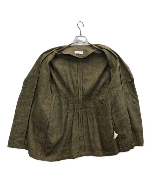 KAGURE（カグレ）KAGURE (カグレ) ウールリネンテーラージャケット ブラウン サイズ:FREEの古着・服飾アイテム
