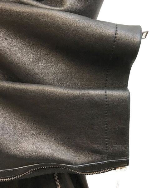 RUFFO（ルッフォ）RUFFO (ルッフォ) シープスキンダブルライダースジャケット ブラック サイズ:46の古着・服飾アイテム